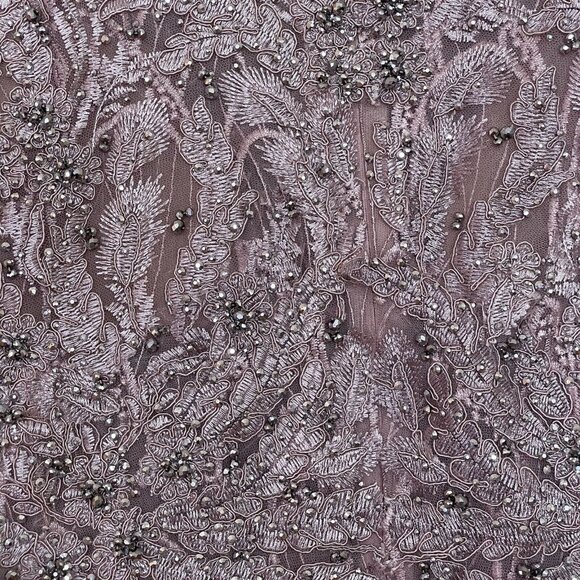 Mac Duggal Gown Dress Size 18 Appliquéd Cap Sleeve Bodice Flowy Lilac 20264 $598 - Picture 14 of 15